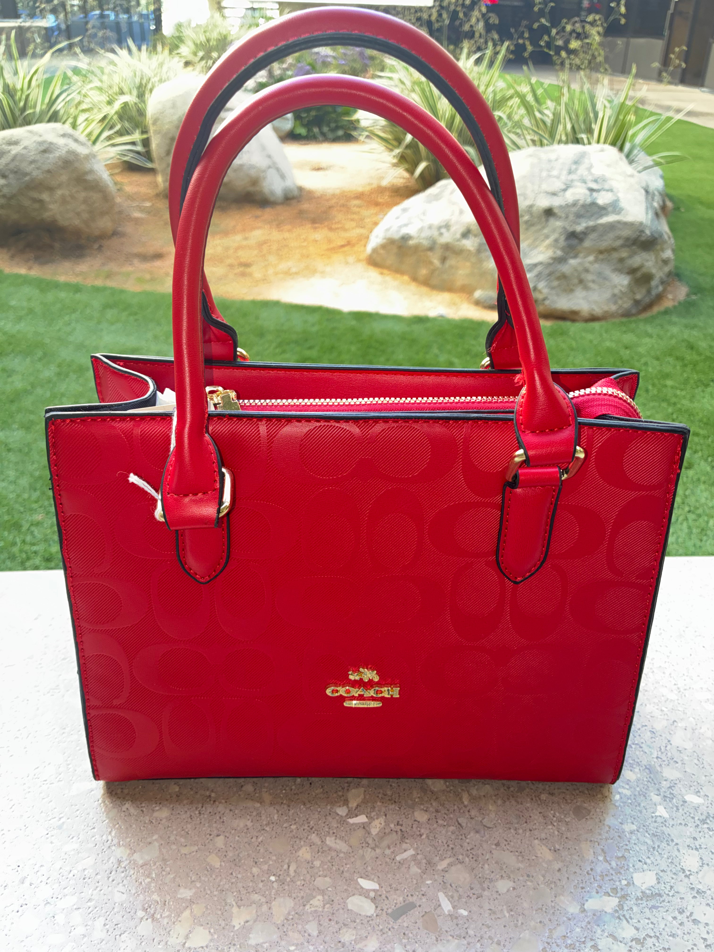 COACH Monogram Handbag (red)
