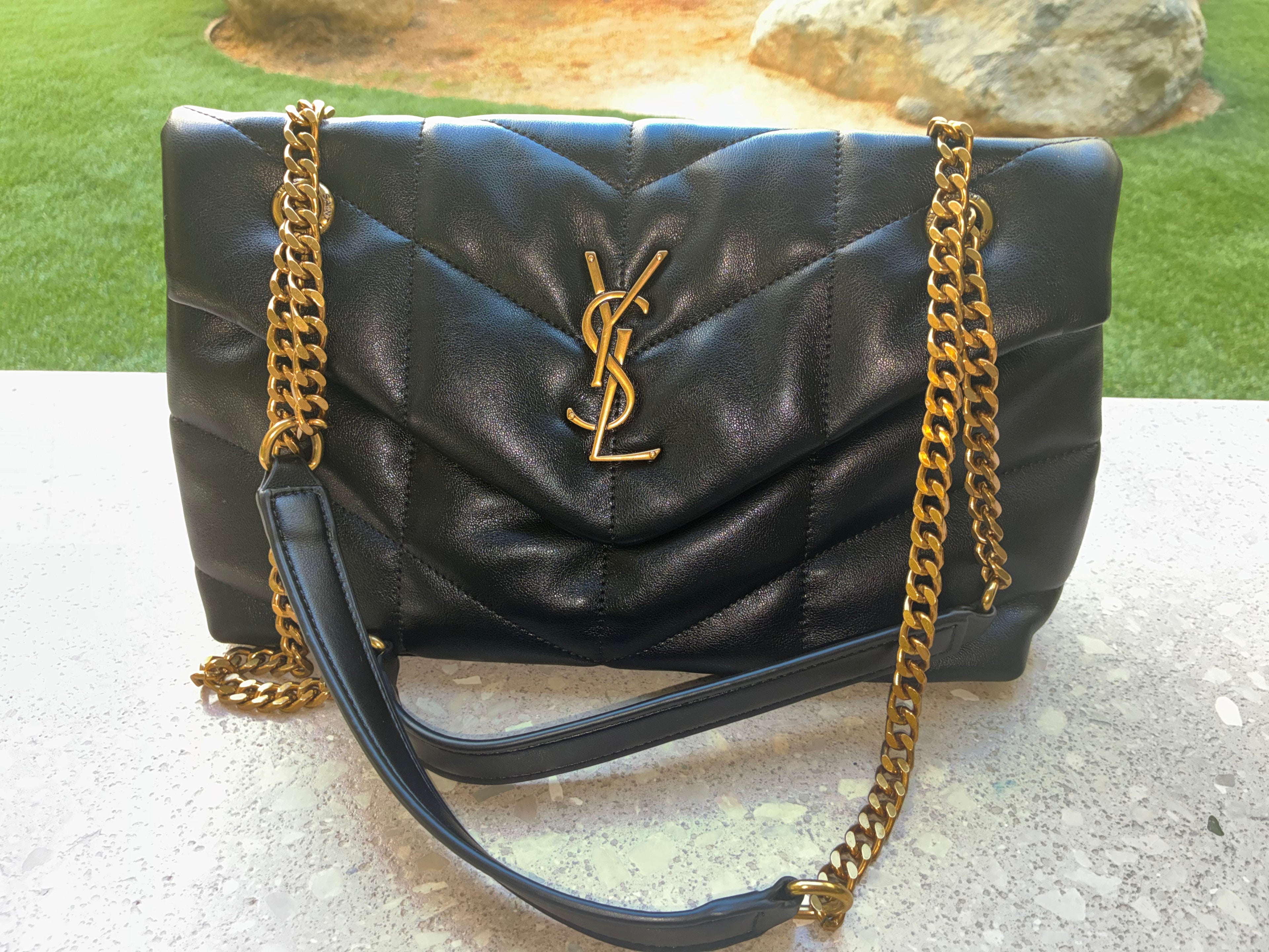 YSL Quilted Should Bag(black)