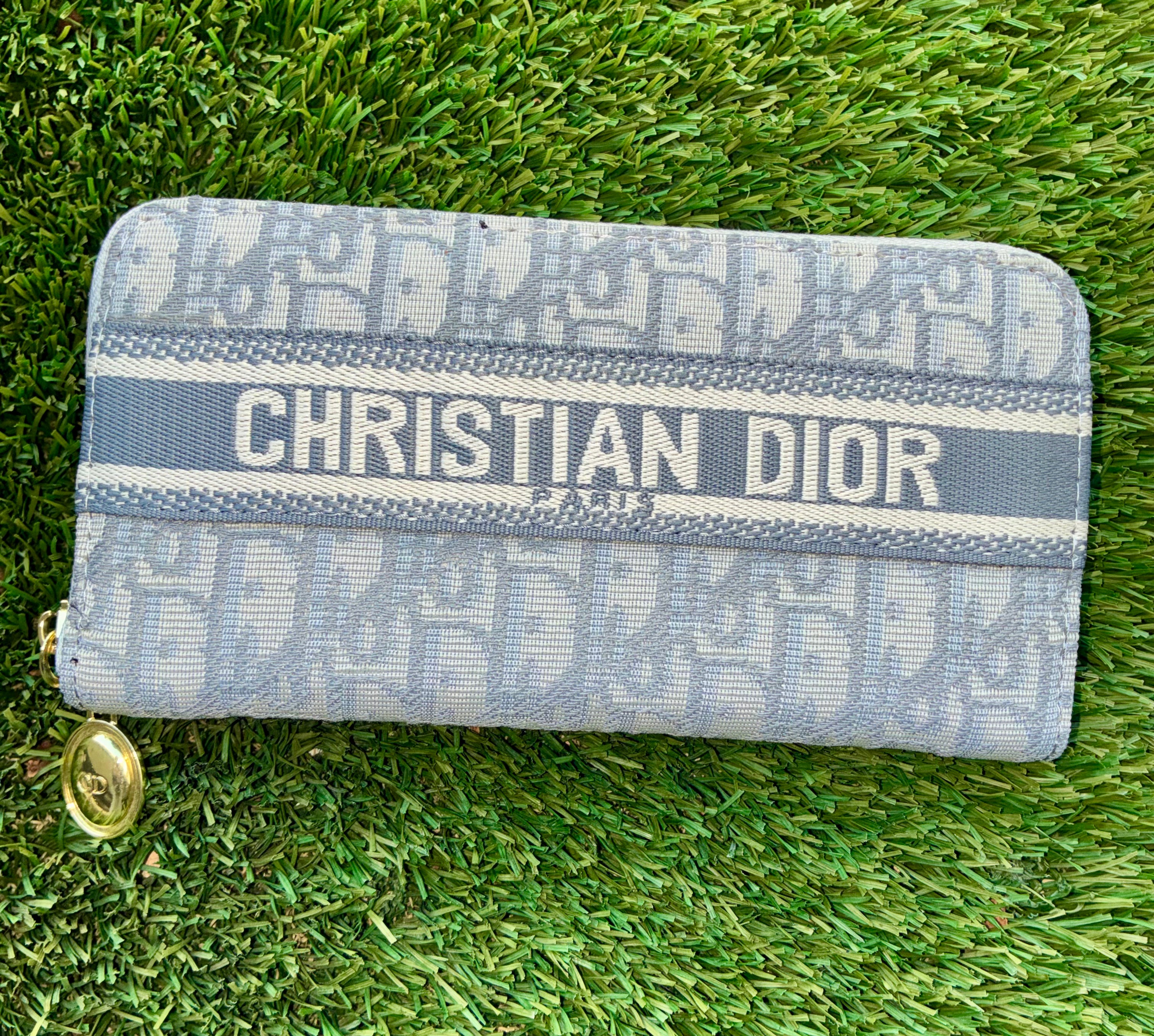 Dior Monogram Wallet(light blue)