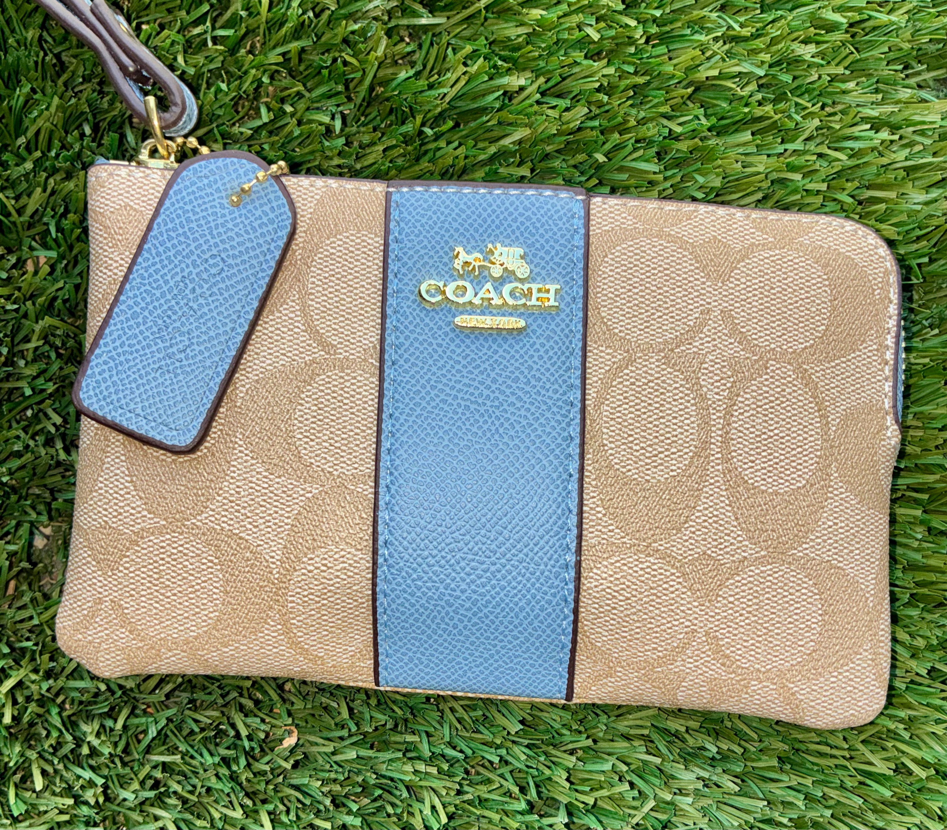 COACH Monogram Wristlet Pouch
