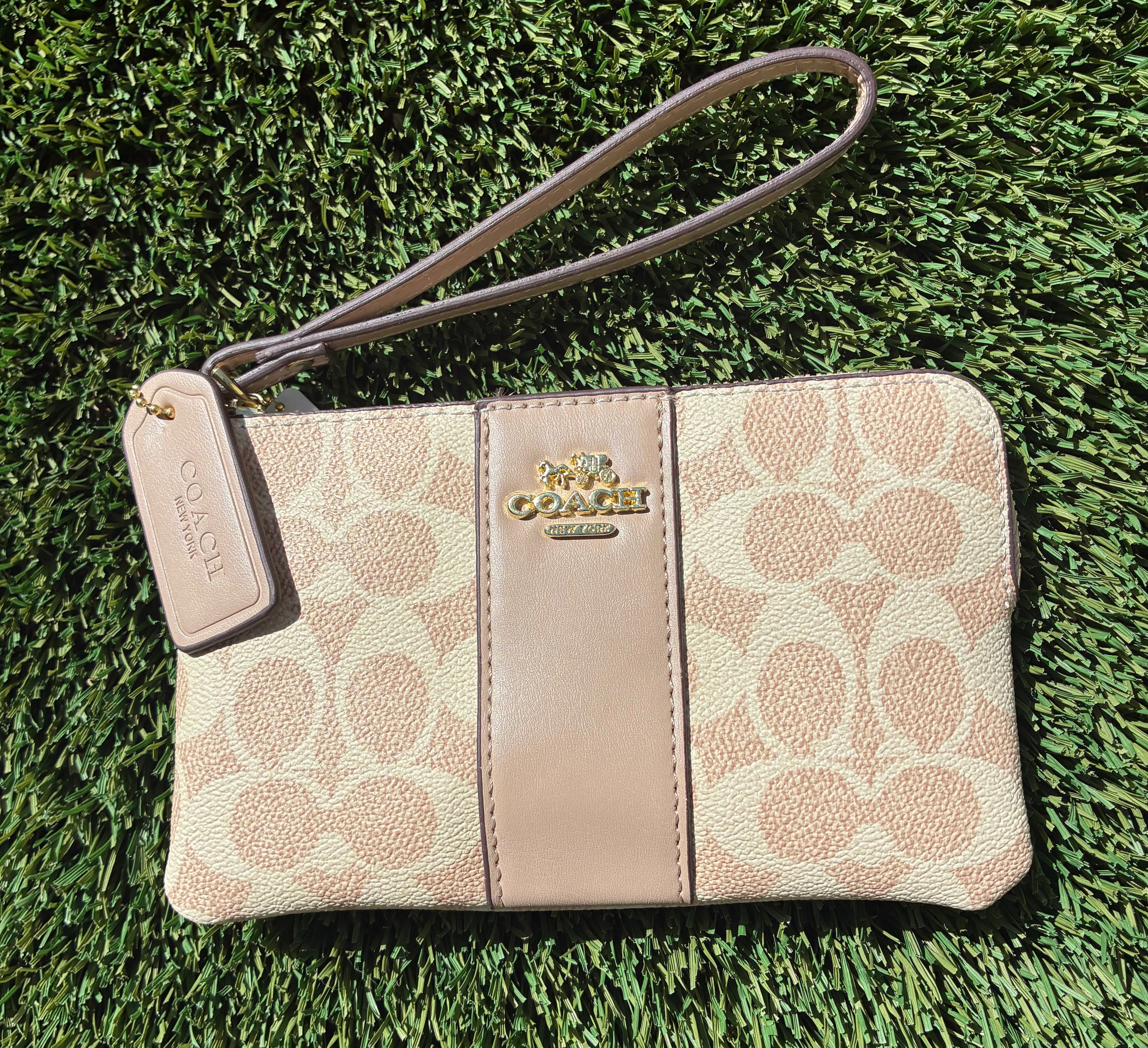 COACH Monogram Wristlet Pouch