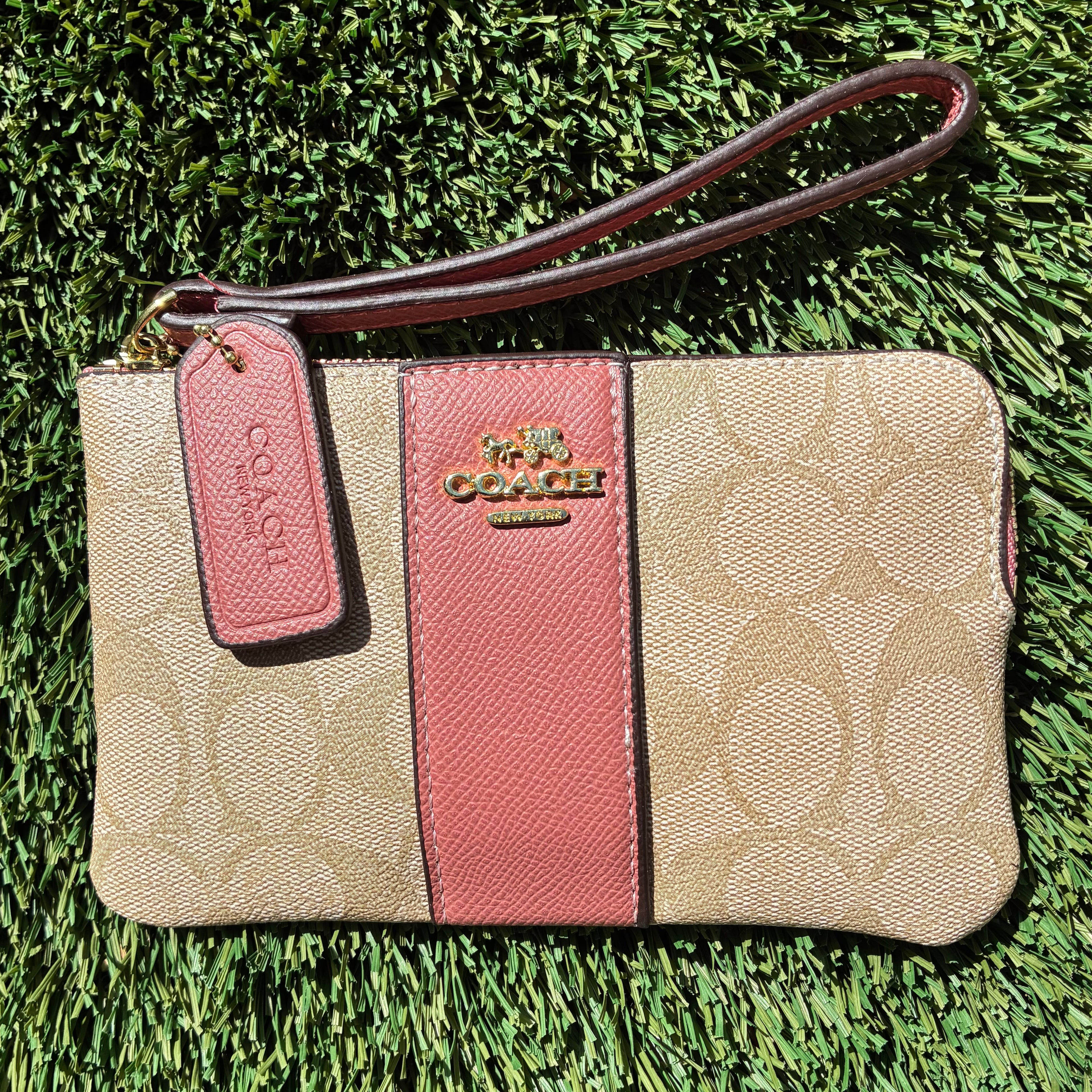 COACH Monogram Wristlet Pouch