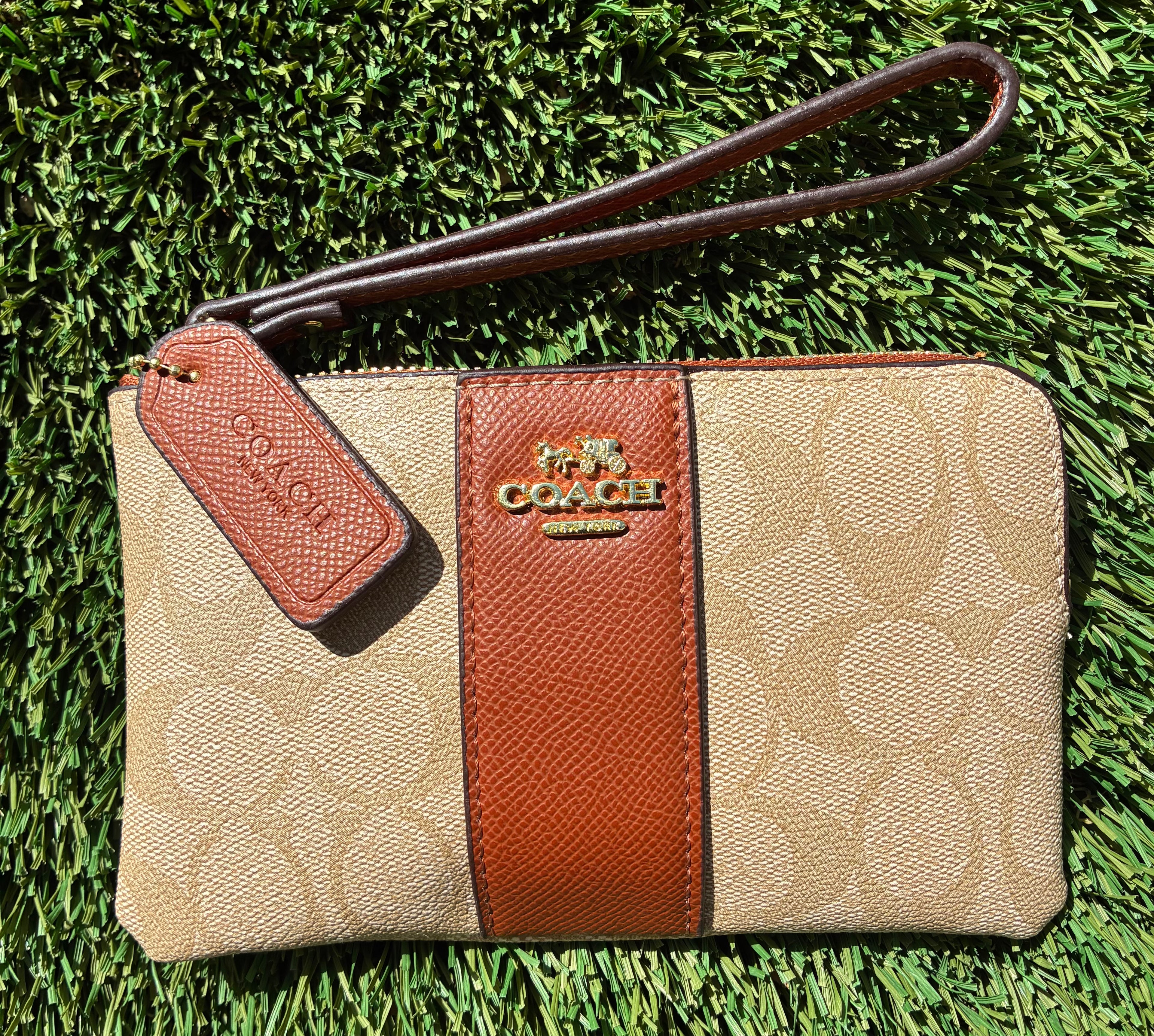COACH Monogram Wristlet Pouch