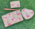 COACH 3pc Wristlet Set(beige/cherry)