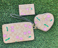COACH 3pc Wristlet Set(creme/heart cherry)