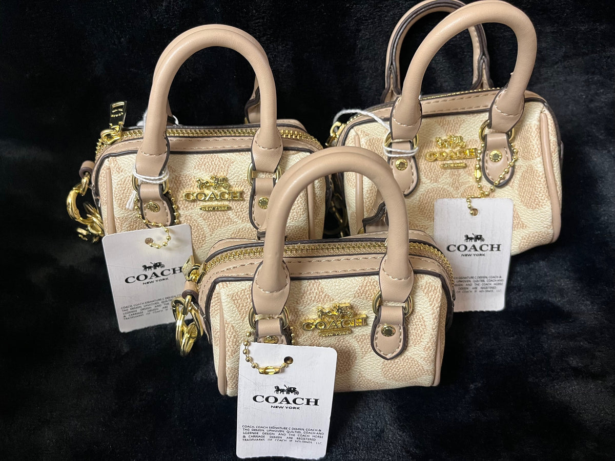 COACH Mini Satchel Handbag (light brown/beige)