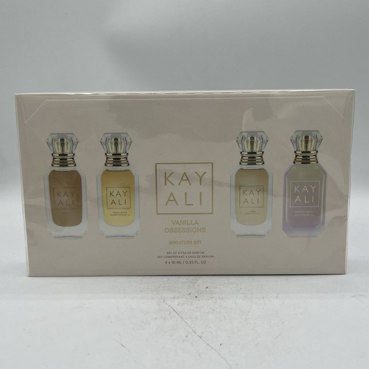 KAYALI Unisex Eau De Parfum Mini Set 4*10ml Long Lasting Floral Fruity Vanilla Royale Travel Perfume Collection Sweet Midsummer